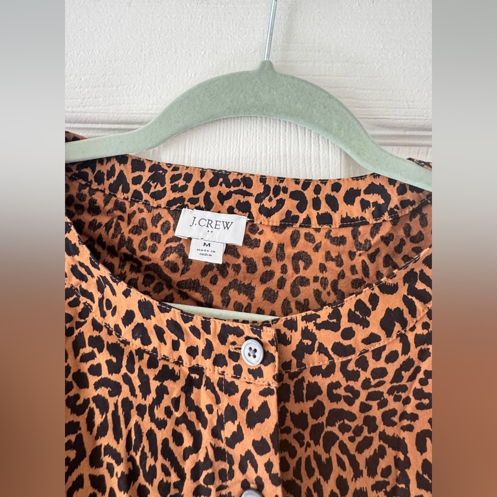 J. Crew Women's Animal Print Button-Up Top - Picture 5 of 7